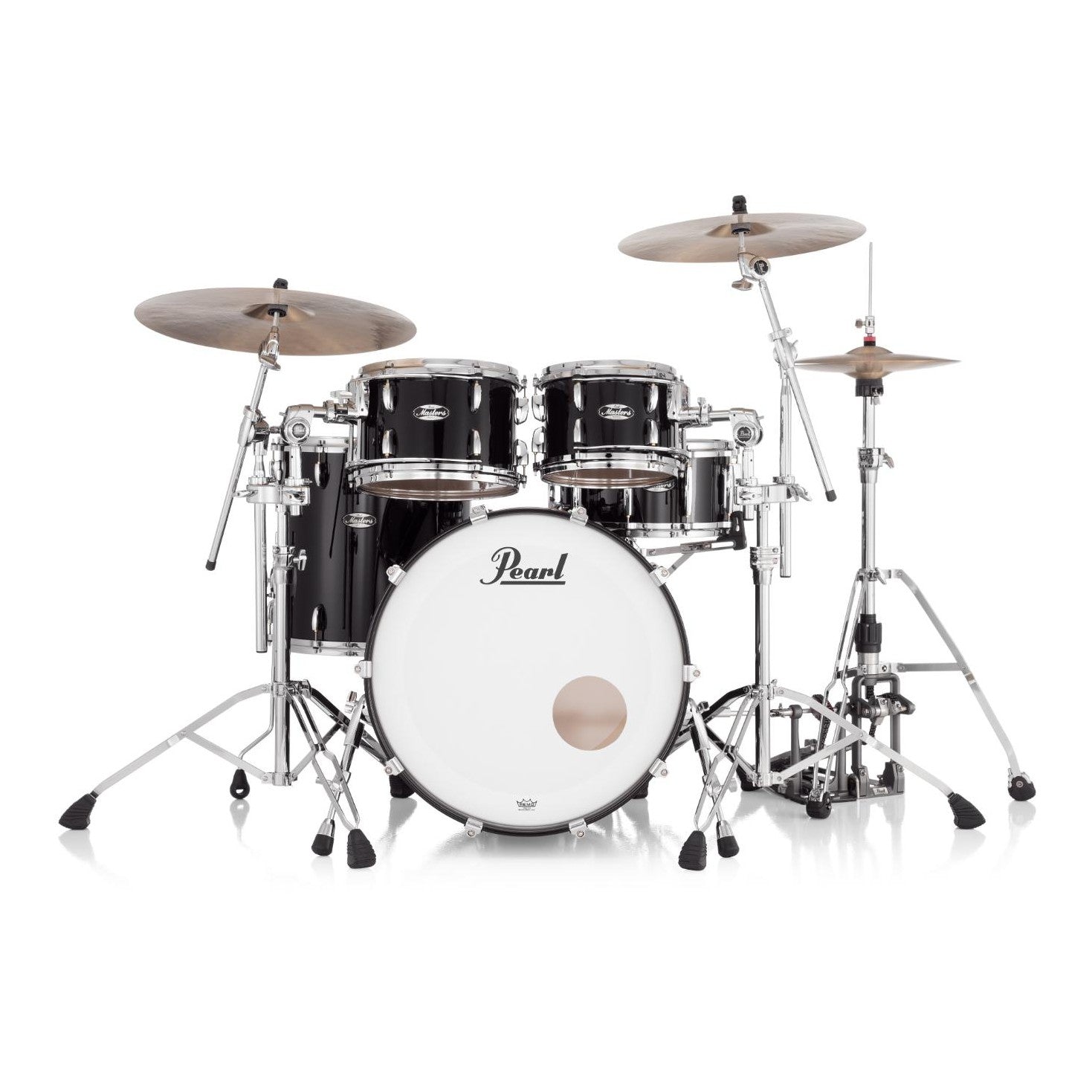 Pearl Masters Maple MM6 4pc Drum Set w/22x16BD w/Standard R2 Mounts Piano Black - Drum Center Of Portsmouth