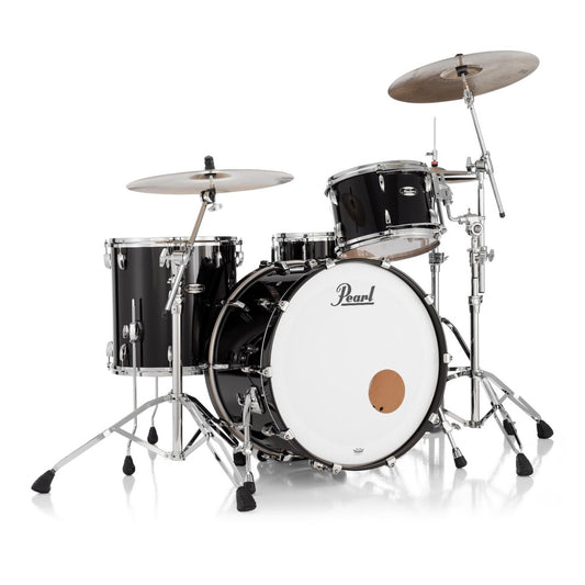 Pearl Masters Maple MM6 3pc Drum Set 24/13/16 w/L-Bracket R2 Mounts Piano Black - Drum Center Of Portsmouth