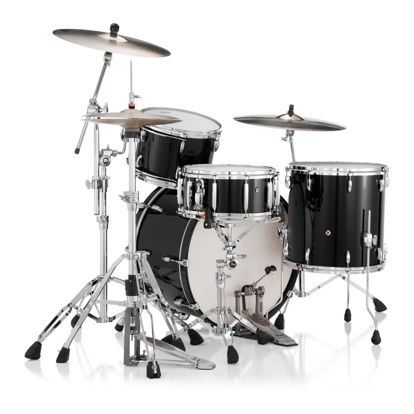 Pearl Masters Maple MM6 3pc Drum Set 24/13/16 w/L-Bracket R2 Mounts Piano Black - Drum Center Of Portsmouth
