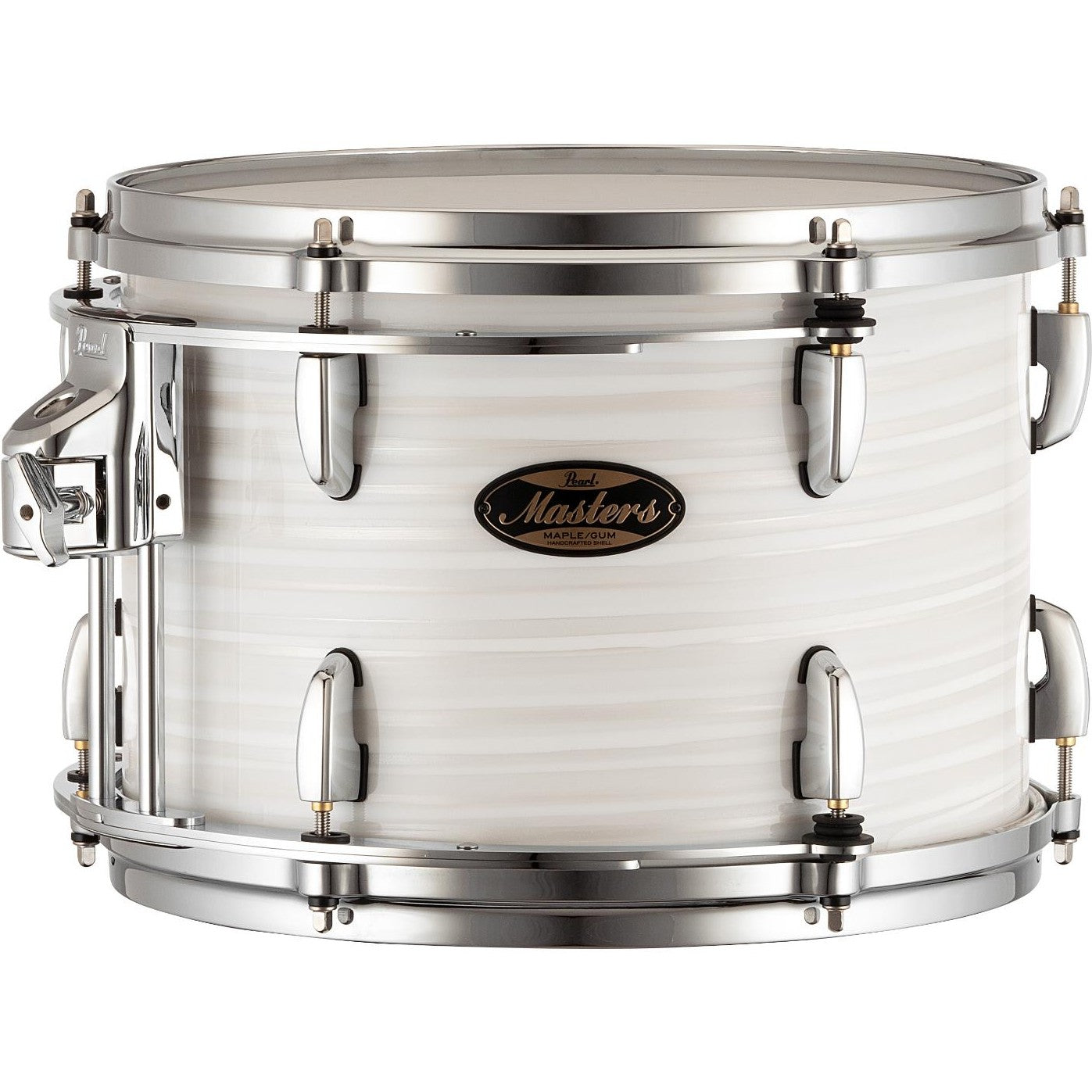Pearl Masters Maple/Gum Tom 13x9 w/L-Bracket R2 Mount White Ice Swirl - Drum Center Of Portsmouth