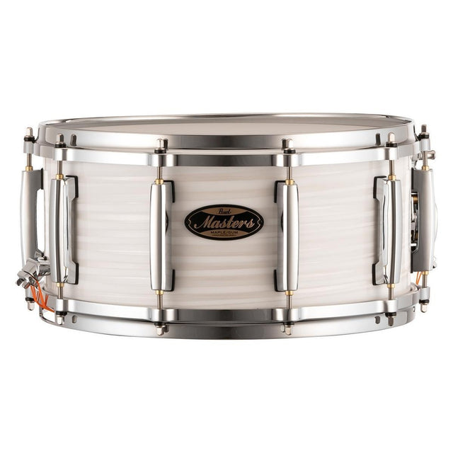 Pearl Masters Maple/Gum Snare Drum 14x6.5 White Ice Swirl - Drum Center Of Portsmouth