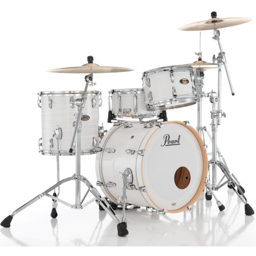 Pearl Masters Maple/Gum 3pc Drum Set w/L-Arm R2 Air Mounts White Ice Swirl - Drum Center Of Portsmouth