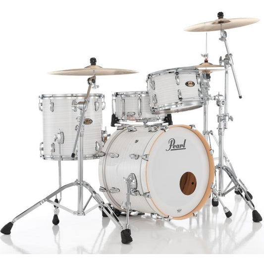 Pearl Masters Maple/Gum 3pc Drum Set w/L-Arm R2 Air Mounts White Ice Swirl - Drum Center Of Portsmouth