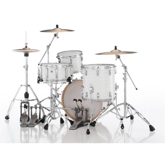 Pearl Masters Maple/Gum 3pc Drum Set w/L-Arm R2 Air Mounts White Ice Swirl - Drum Center Of Portsmouth