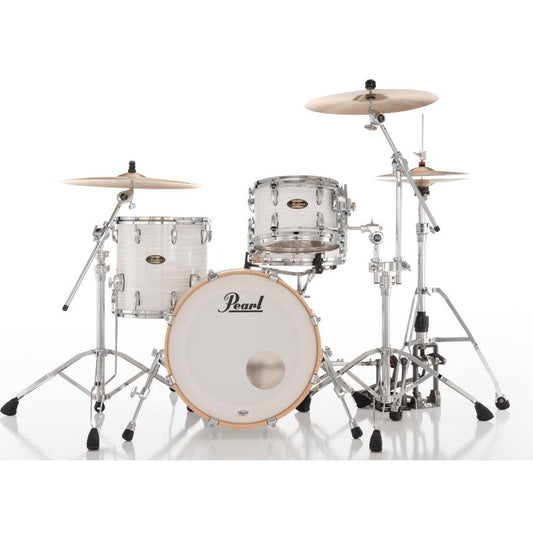 Pearl Masters Maple/Gum 3pc Drum Set w/L-Arm R2 Air Mounts White Ice Swirl - Drum Center Of Portsmouth