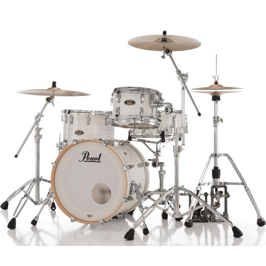 Pearl Masters Maple/Gum 3pc Drum Set w/Standard R2 Air Mounts White Ice Swirl - Drum Center Of Portsmouth