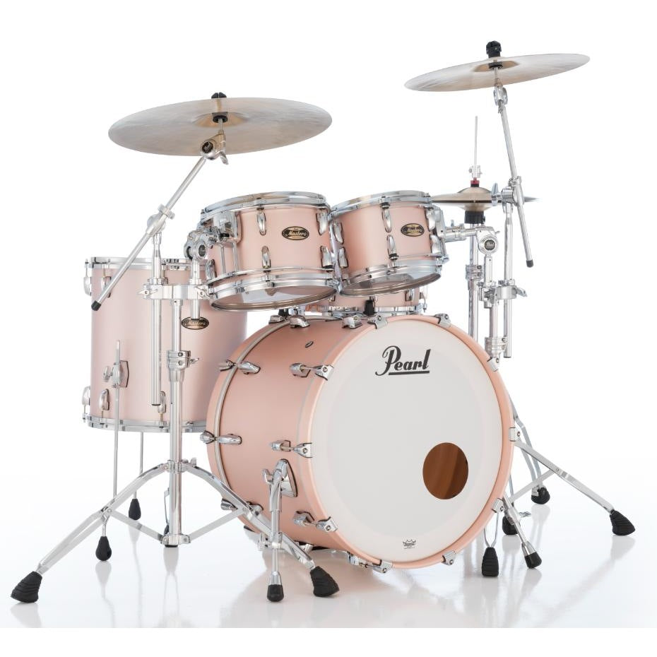 Pearl Masters Maple/Gum 4pc Drum Set w/22x18BD w/Standard R2s Satin Rose Gold - Drum Center Of Portsmouth