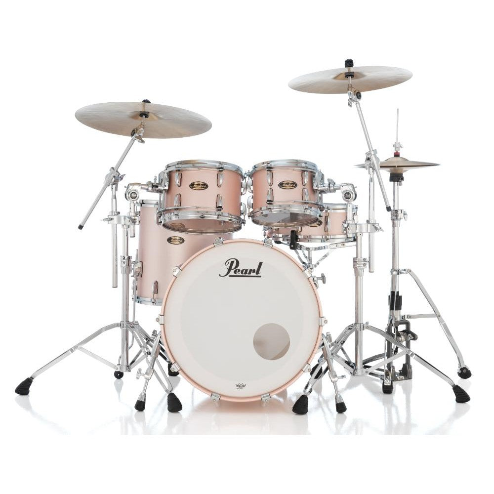 Pearl Masters Maple/Gum 4pc Drum Set w/22x18BD w/Standard R2s Satin Rose Gold - Drum Center Of Portsmouth