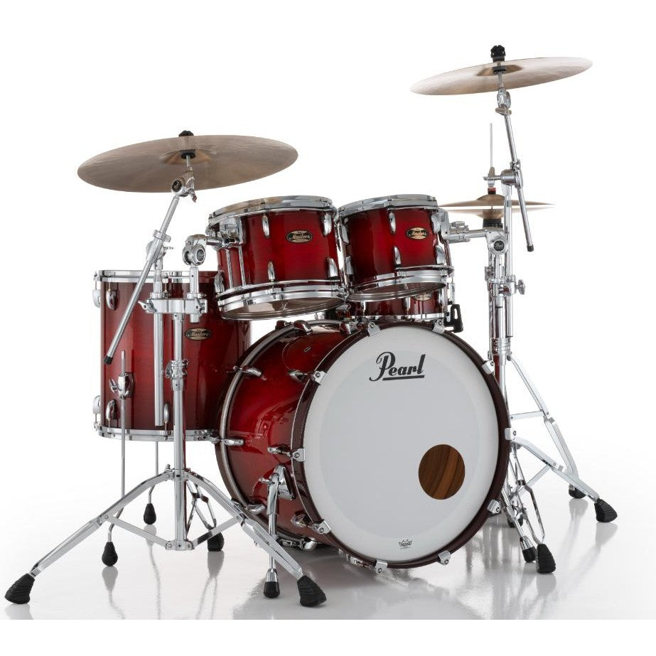 Pearl Masters Maple/Gum 4pc Drum Set w/22x18BD w/Standard R2s Deep Redburst - Drum Center Of Portsmouth