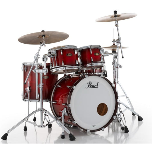 Pearl Masters Maple/Gum 4pc Drum Set w/22x18BD w/Standard R2s Deep Redburst - Drum Center Of Portsmouth