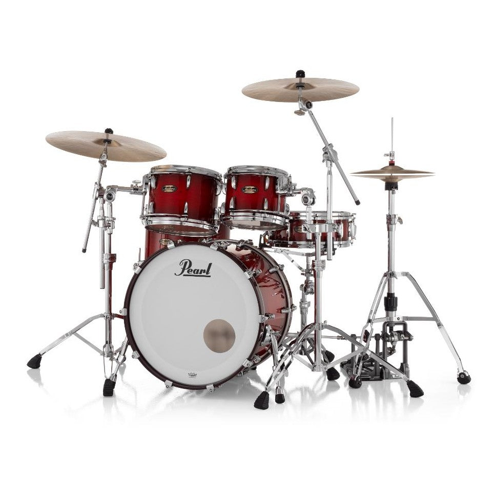 Pearl Masters Maple/Gum 4pc Drum Set w/22x18BD w/Standard R2s Deep Redburst - Drum Center Of Portsmouth