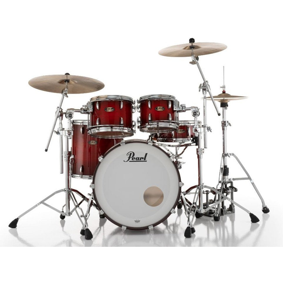 Pearl Masters Maple/Gum 4pc Drum Set w/22x18BD w/Standard R2s Deep Redburst - Drum Center Of Portsmouth