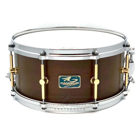 Canopus 'The Maple' 10ply Snare Drum 14x6.5 w/Cast Hoops - Bitter Brown Oil