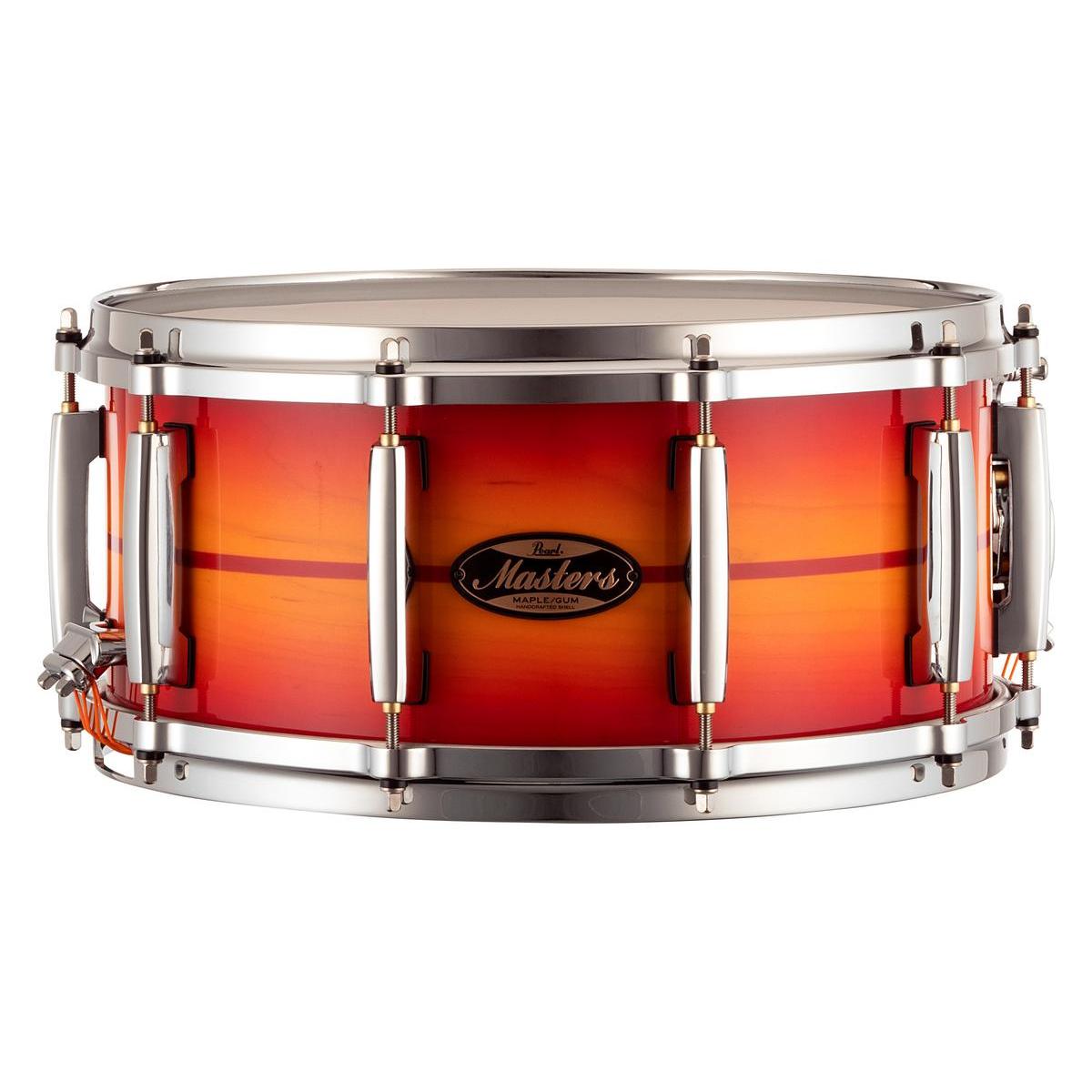 Pearl Masters Maple Pure Snare Drum 14x6.5 Sunburst Redstripe
