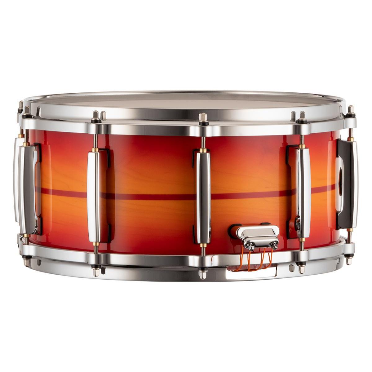 Pearl Masters Maple Pure Snare Drum 14x6.5 Sunburst Redstripe - Drum Center Of Portsmouth
