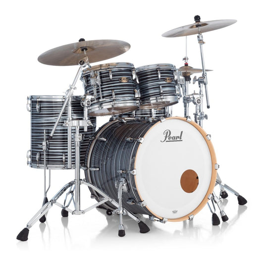 Pearl Masters Maple Pure 4pc Drum Set w/22x18BD w/L-Bracket R2 Mounts Black Oyster Swirl - Drum Center Of Portsmouth