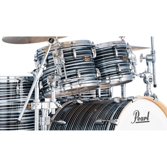 Pearl Masters Maple Pure 4pc Drum Set w/22x18BD w/L-Bracket R2 Mounts Black Oyster Swirl - Drum Center Of Portsmouth