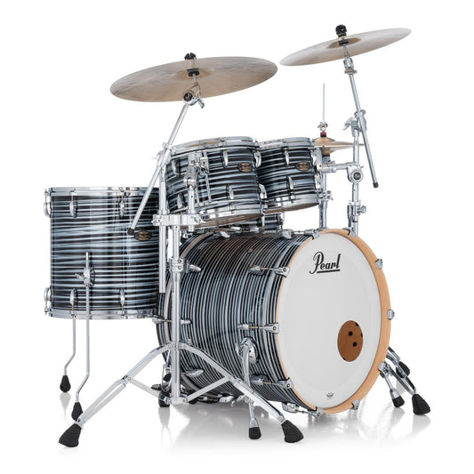 Pearl Masters Maple Pure 4pc Drum Set w/22x18BD w/Standard R2 Mounts Black Oyster Swirl - Drum Center Of Portsmouth