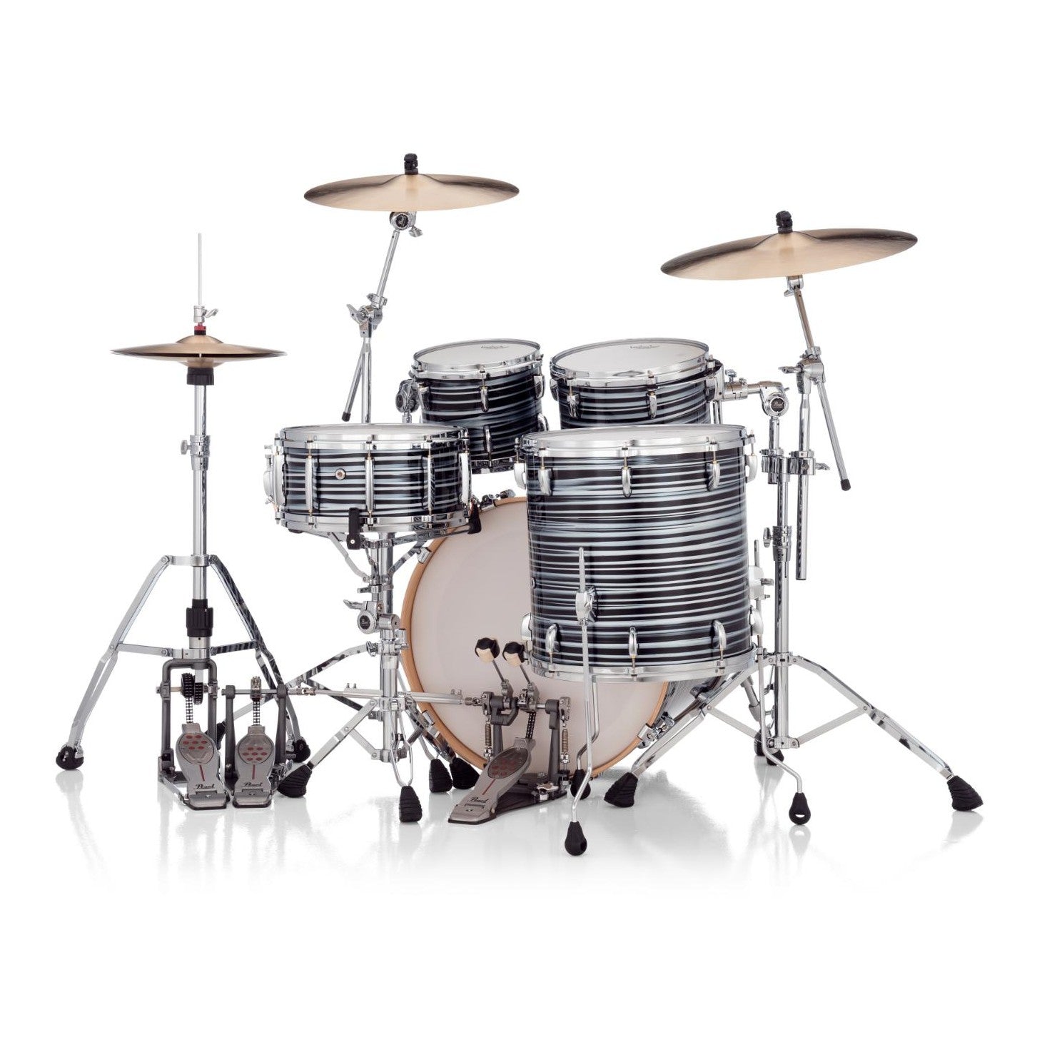 Pearl Masters Maple Pure 4pc Drum Set w/22x18BD w/Standard R2 Mounts Black Oyster Swirl - Drum Center Of Portsmouth