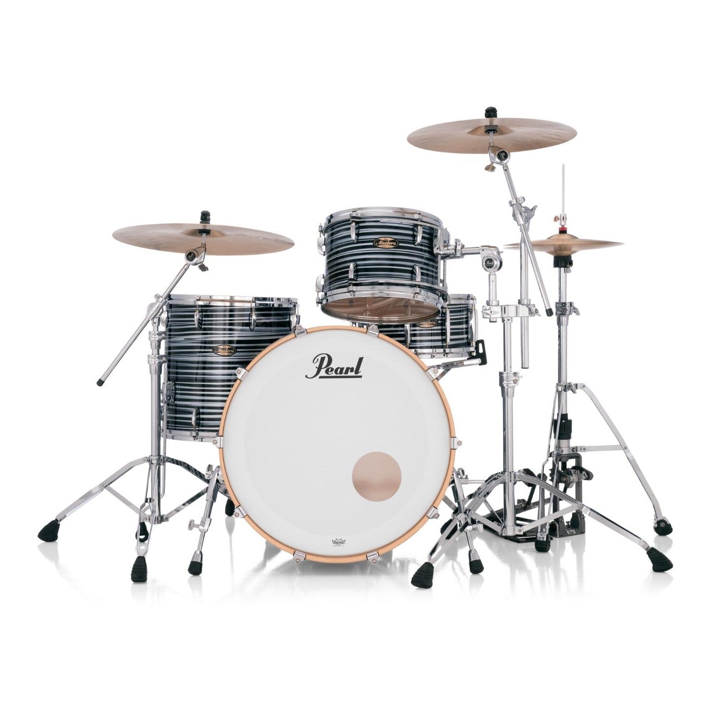 Pearl Masters Maple Pure 3pc Drum Set 24/13/16 w/Standard R2 Mounts Black Oyster Swirl - Drum Center Of Portsmouth