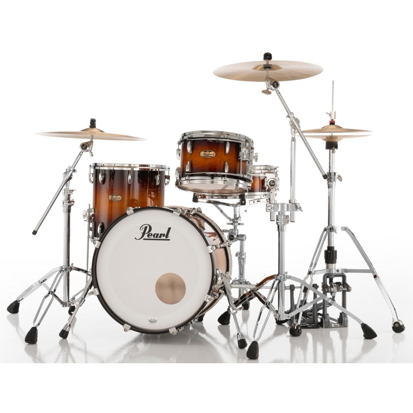 Pearl Masters Maple Pure 3pc Drum Set 20/12/14 w/L-Bracket R2 Mounts Vintage Tobacco Burst - Drum Center Of Portsmouth