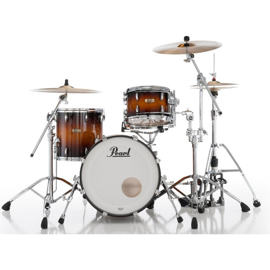 Pearl Masters Maple Pure 3pc Drum Set 20/12/14 w/L-Bracket R2 Mounts Vintage Tobacco Burst - Drum Center Of Portsmouth