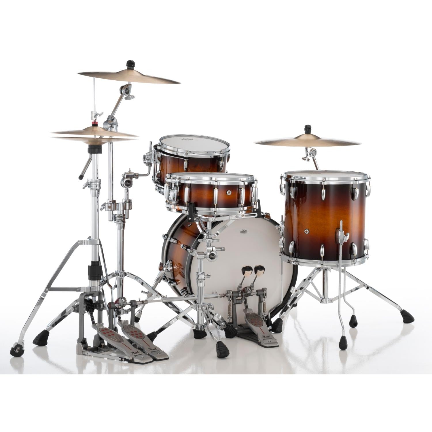 Pearl Masters Maple Pure 3pc Drum Set 20/12/14 w/L-Bracket R2 Mounts Vintage Tobacco Burst - Drum Center Of Portsmouth