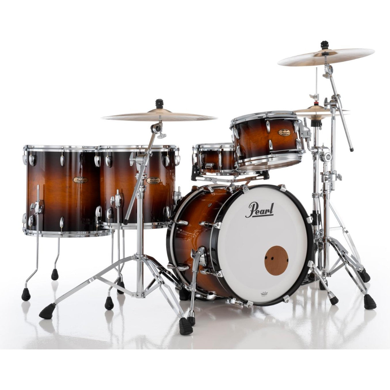 Pearl Masters Maple Pure 3pc Drum Set 20/12/14 w/L-Bracket R2 Mounts Vintage Tobacco Burst - Drum Center Of Portsmouth