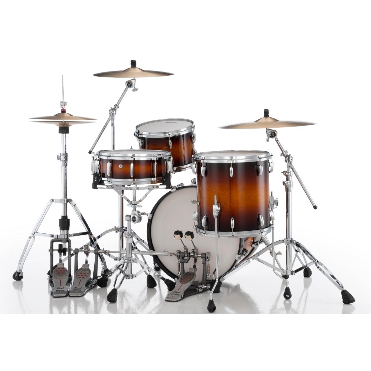 Pearl Masters Maple Pure 3pc Drum Set 20/12/14 w/L-Bracket R2 Mounts Vintage Tobacco Burst - Drum Center Of Portsmouth