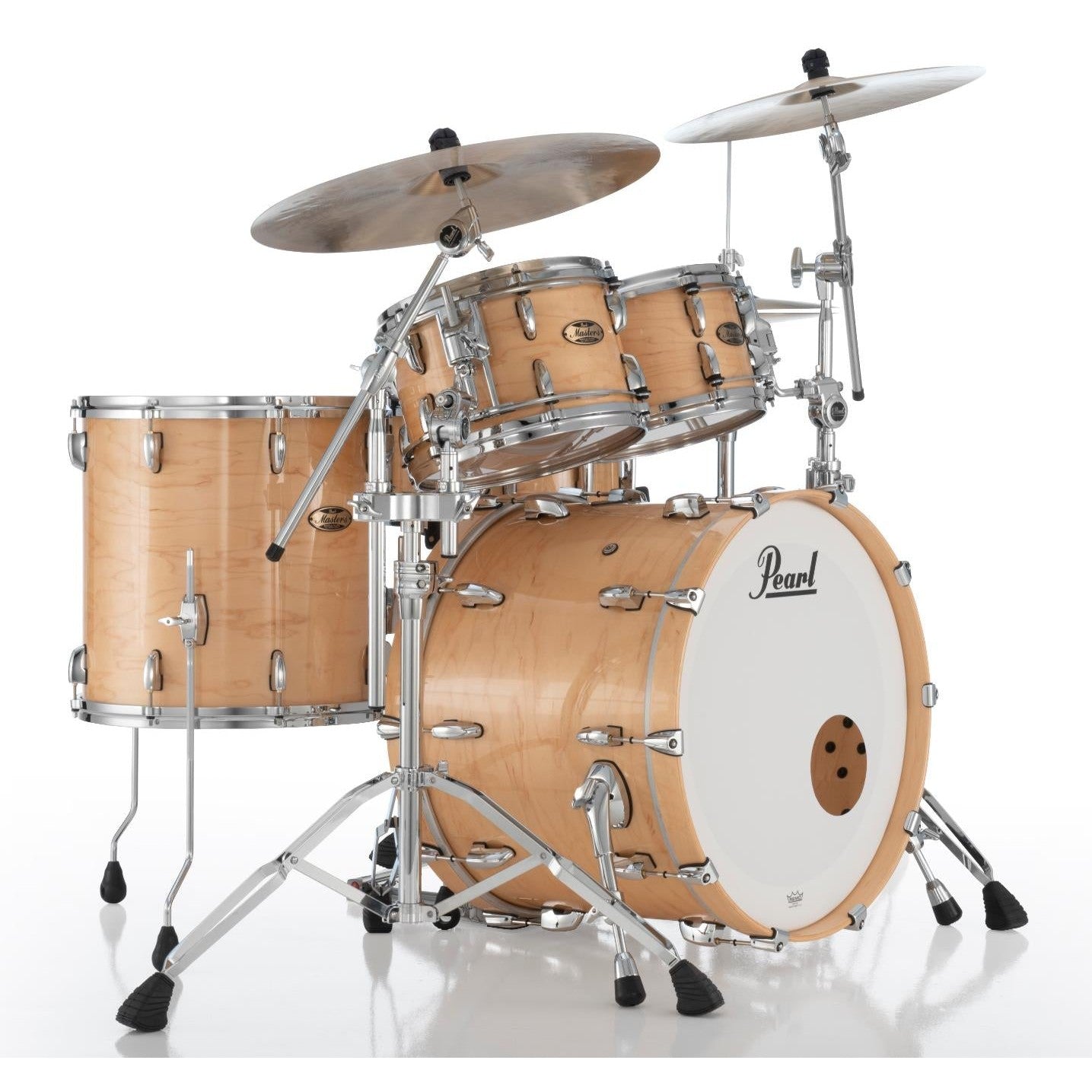 Pearl Masters Maple Pure 4pc Drum Set w/22x18BD w/L-Bracket R2 Mounts Natural Maple - Drum Center Of Portsmouth