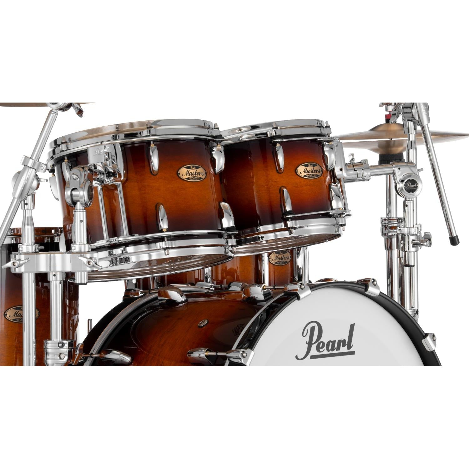 Pearl Masters Maple Pure 4pc Drum Set w/22x18BD w/Standard R2 Mounts Vintage Tobacco Burst - Drum Center Of Portsmouth