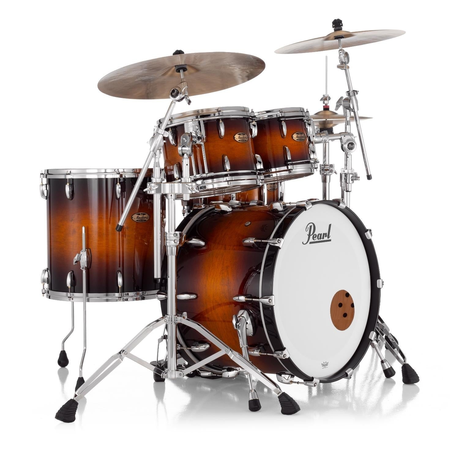 Pearl Masters Maple Pure 4pc Drum Set w/22x18BD w/Standard R2 Mounts Vintage Tobacco Burst - Drum Center Of Portsmouth