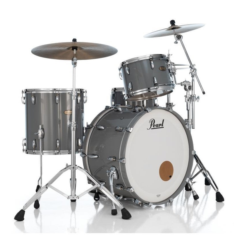 Pearl Masters Maple Pure 3pc Drum Set 24/13/16 w/L-Bracket R2 Mounts Putty Gray - Drum Center Of Portsmouth