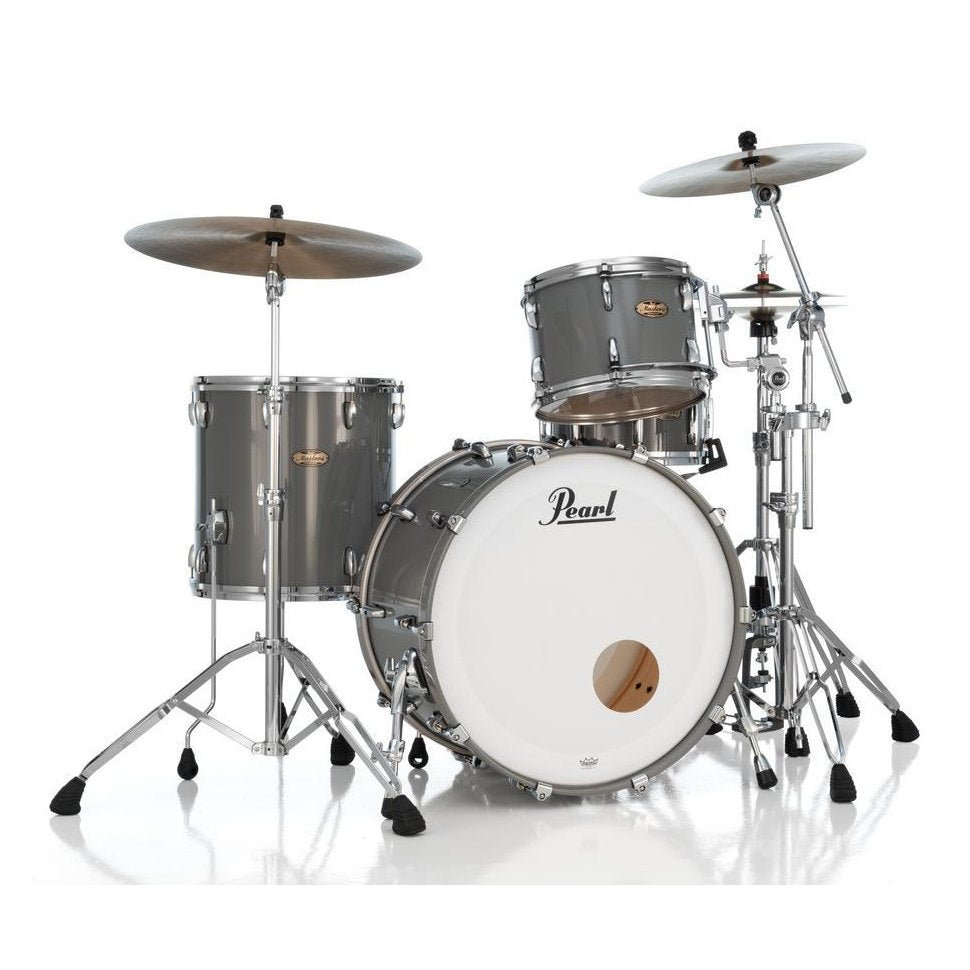 Pearl Masters Maple Pure 3pc Drum Set 24/13/16 w/L-Bracket R2 Mounts Putty Gray - Drum Center Of Portsmouth