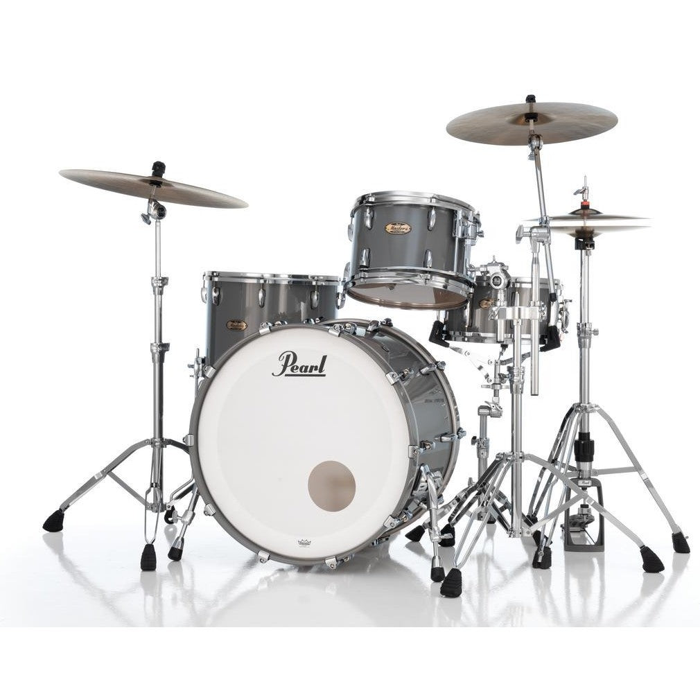 Pearl Masters Maple Pure 3pc Drum Set 24/13/16 w/L-Bracket R2 Mounts Putty Gray - Drum Center Of Portsmouth
