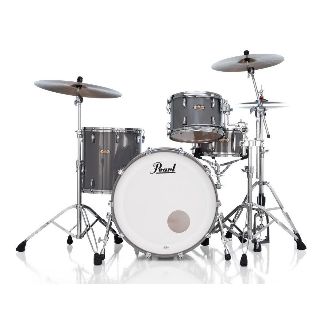 Pearl Masters Maple Pure 3pc Drum Set 24/13/16 w/L-Bracket R2 Mounts Putty Gray - Drum Center Of Portsmouth