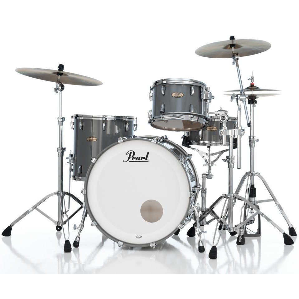 Pearl Masters Maple Pure 3pc Drum Set 24/13/16 w/L-Bracket R2 Mounts Putty Gray - Drum Center Of Portsmouth