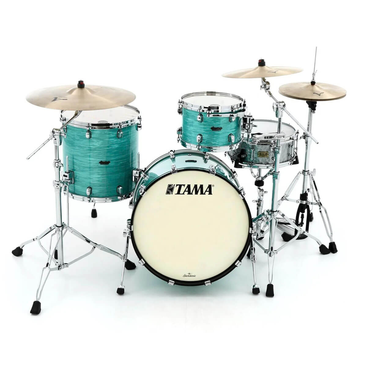 Tama Starclassic Maple 3pc Drum Set w/22BD Surf Green Silk