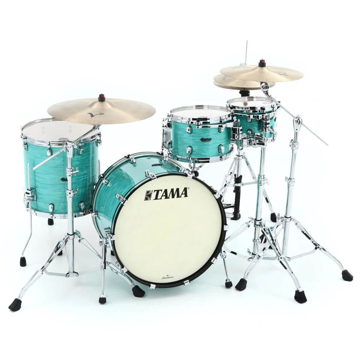 Tama Starclassic Maple 4pc Drum Set w/22BD Surf Green Silk