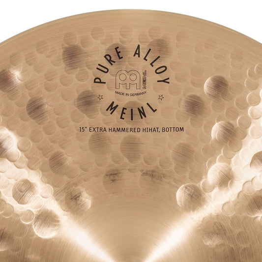 Meinl Pure Alloy Custom Extra Hammered Hi Hat Cymbals 15 - Drum Center Of Portsmouth