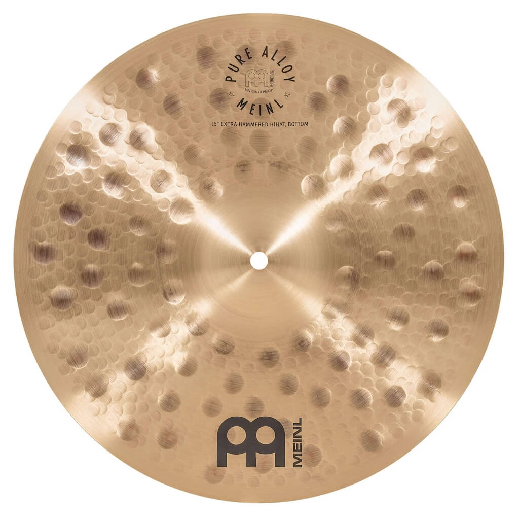 Meinl Pure Alloy Custom Extra Hammered Hi Hat Cymbals 15 - Drum Center Of Portsmouth