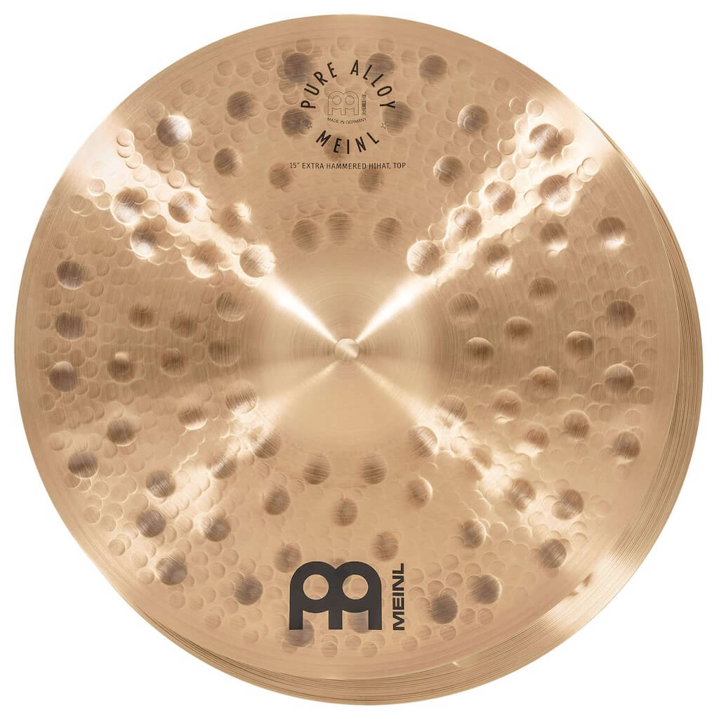 Meinl Pure Alloy Custom Extra Hammered Hi Hat Cymbals 15 - Drum Center Of Portsmouth