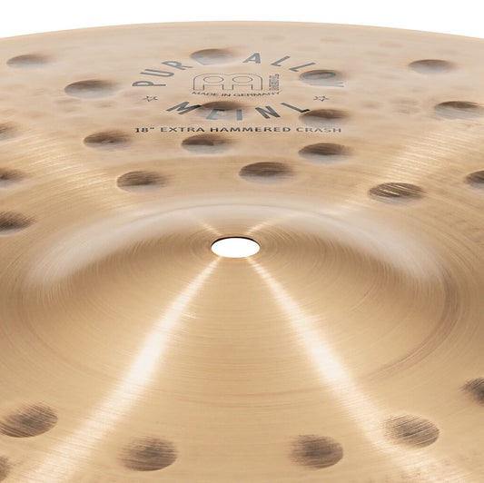 Meinl Pure Alloy Custom Extra Hammered Crash Cymbal 18 - Drum Center Of Portsmouth