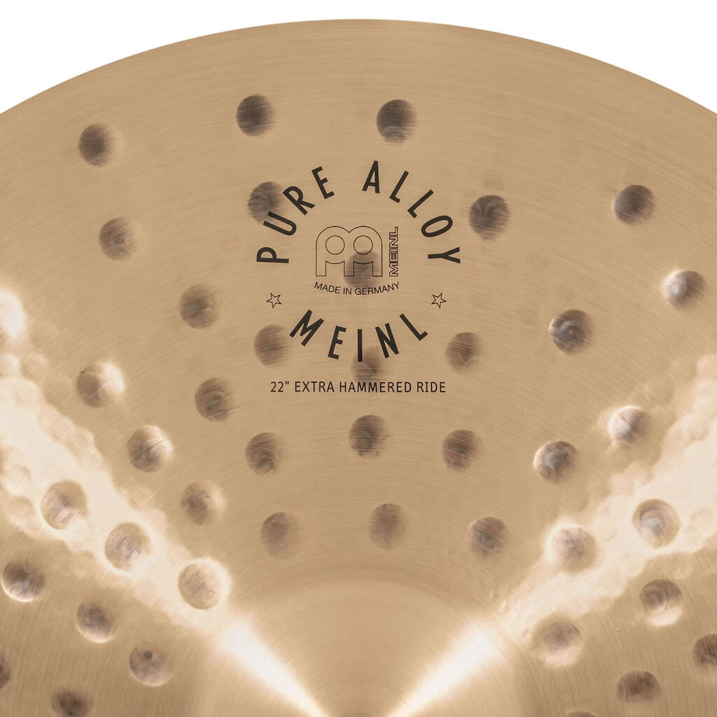 Meinl Pure Alloy Custom Extra Hammered Ride Cymbal 22 - Drum Center Of Portsmouth