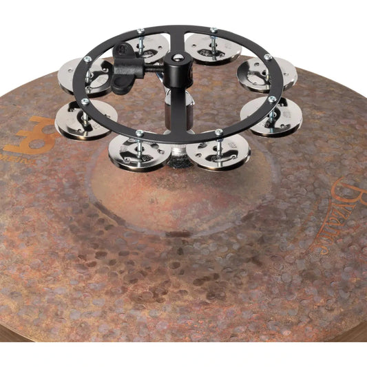 [SO] Meinl Headliner Hi Hat Tambourine 5 Steel Jingles 1 Row Black - Drum Center Of Portsmouth