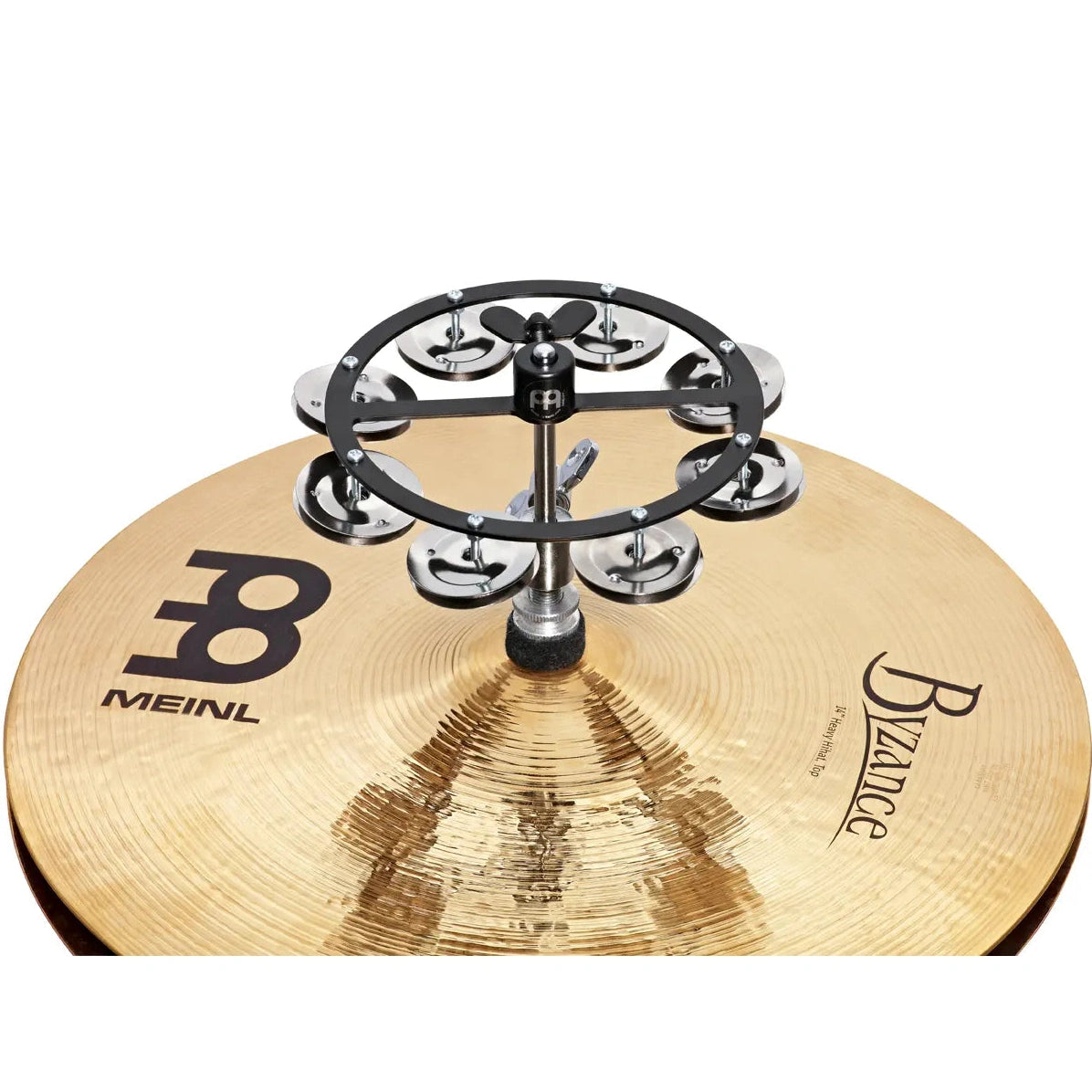 [SO] Meinl Headliner Hi Hat Tambourine 5 Steel Jingles 1 Row Black - Drum Center Of Portsmouth