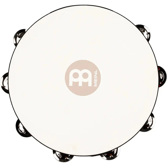 [SO] Meinl Headed Wood Tambourine Steel Jingles 2 Rows African Brown - Drum Center Of Portsmouth