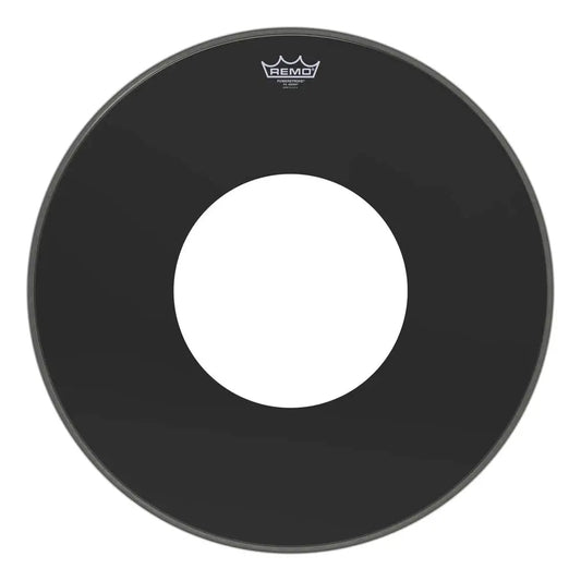 Remo Powerstroke P3 Ebony Bass Drumhead 22" w/10" Center Hole - Drum Center Of Portsmouth