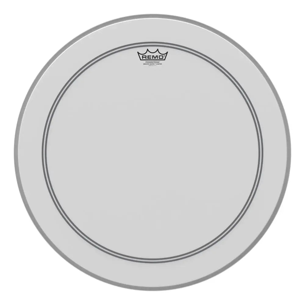 Remo Powerstroke P3 Coated Smooth White Bass Drumhead 22" - Drum Center Of Portsmouth