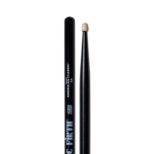 Vic Firth 3 Pair of American Classic 5A Drum Stick w/Black Finish & Free Pair of 5AT Terra - Drum Center Of Portsmouth
